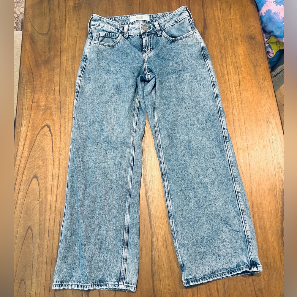 Hollister Light Blue Wide Leg Jeans
